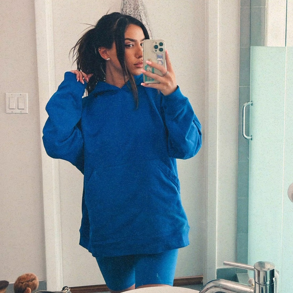 BRAND NEW YELLOW LABEL BLUE MEDIUM HOODIE